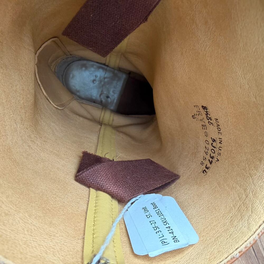 Vibrage Frye Campus women size  8.5EE Boots Brown Leather MADE in USA - Picture 10 of 12